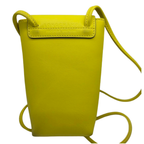Longchamp Yellow Leather Phone Pouch