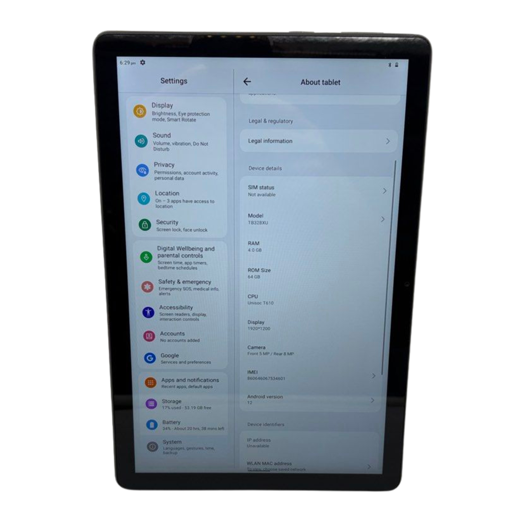 Lenovo Tab M10 (3rd Gen) 64GB 10inch Tablet