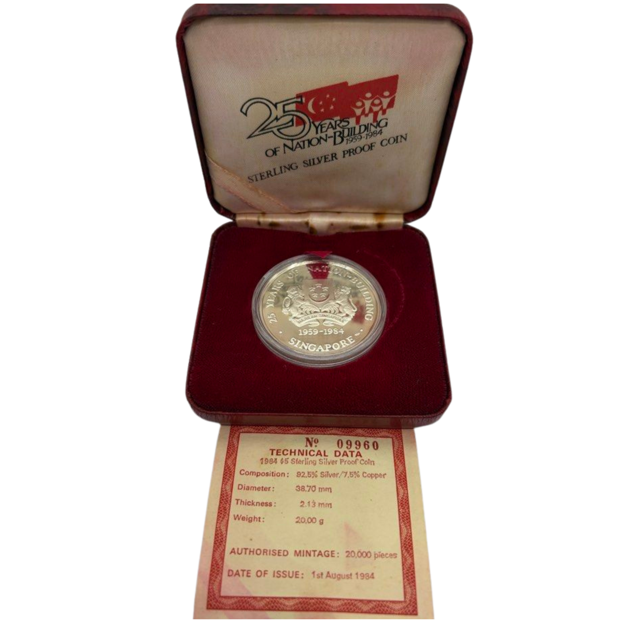 Singapore Mint 25 Years 925 Silver $5 Coin Secondary image