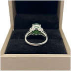 PT900 Natural Jadeite (Type-A) & Diamond Ladies Ring