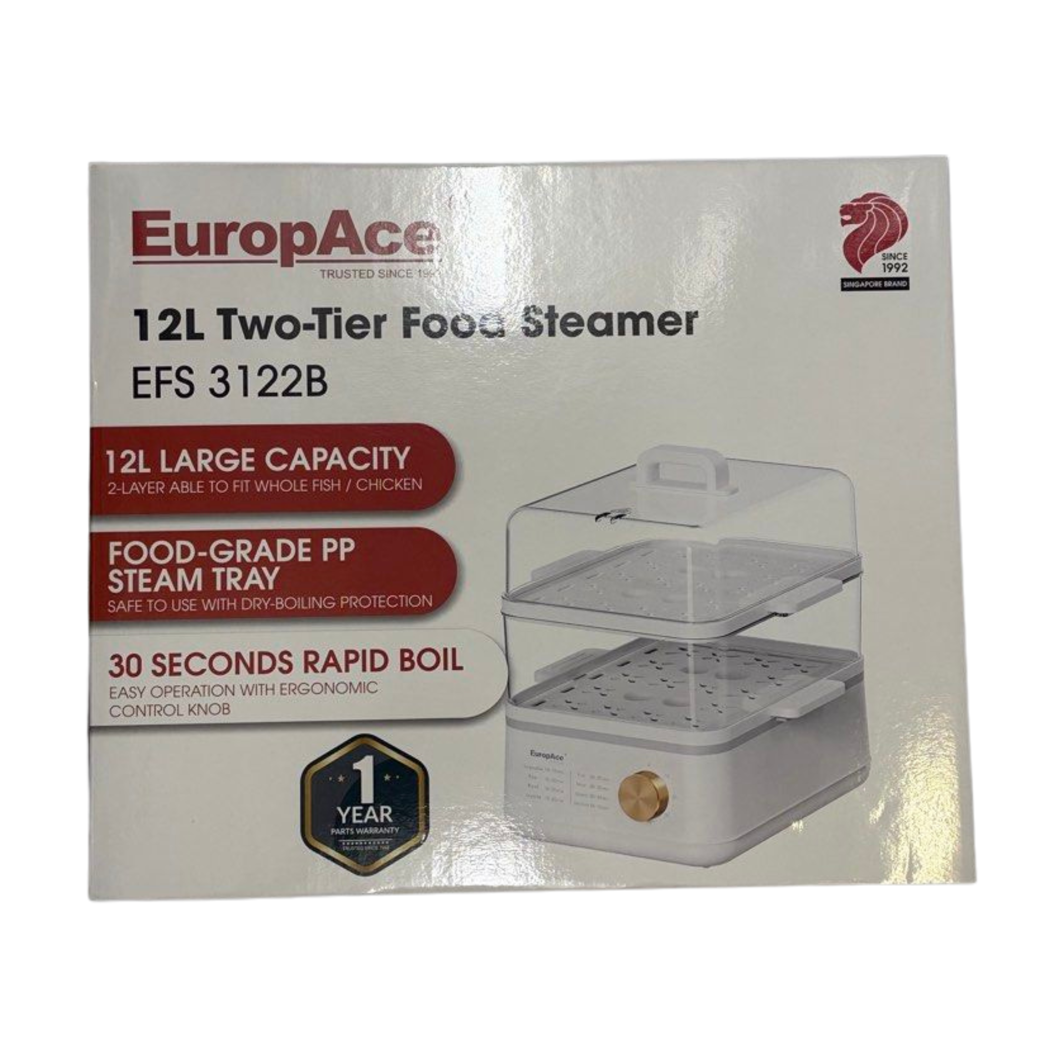 EuropAce 12L Food Steamer EFS 3122B