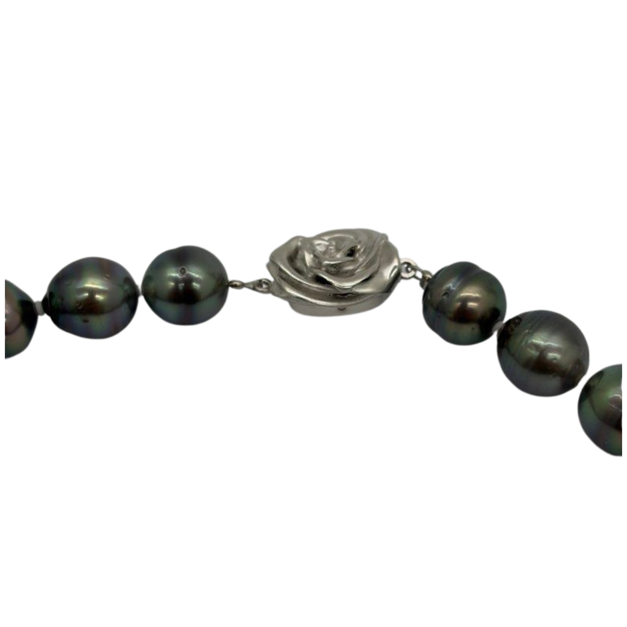 Tahiti Black South Pearl Necklace Silver Clasp