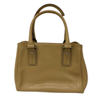 Jacono Leather Tote Bag, Yellow (Made in Italy)