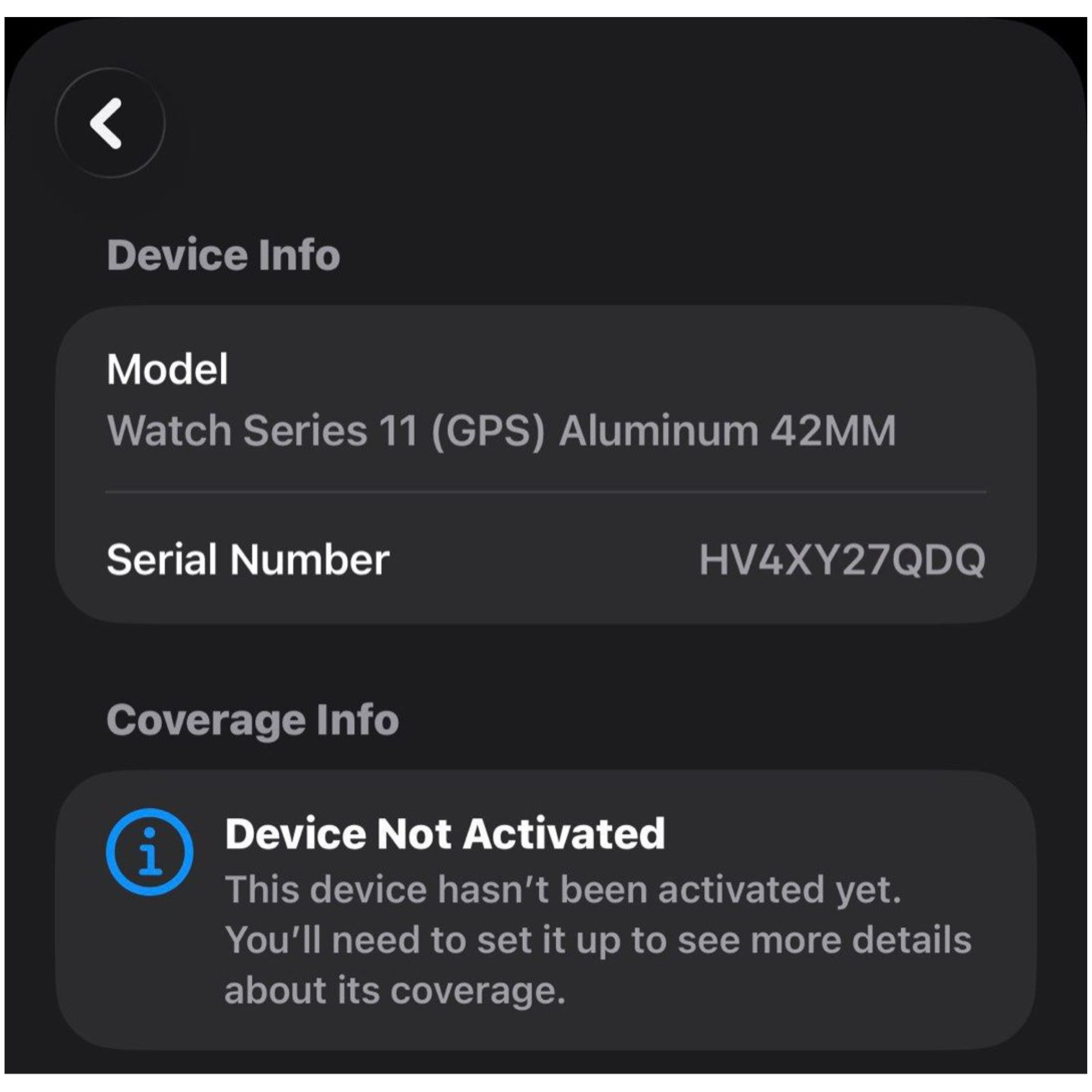 Apple Watch Series 11 GPS 42mm Jet Black Aluminium Case with Black Sport Band