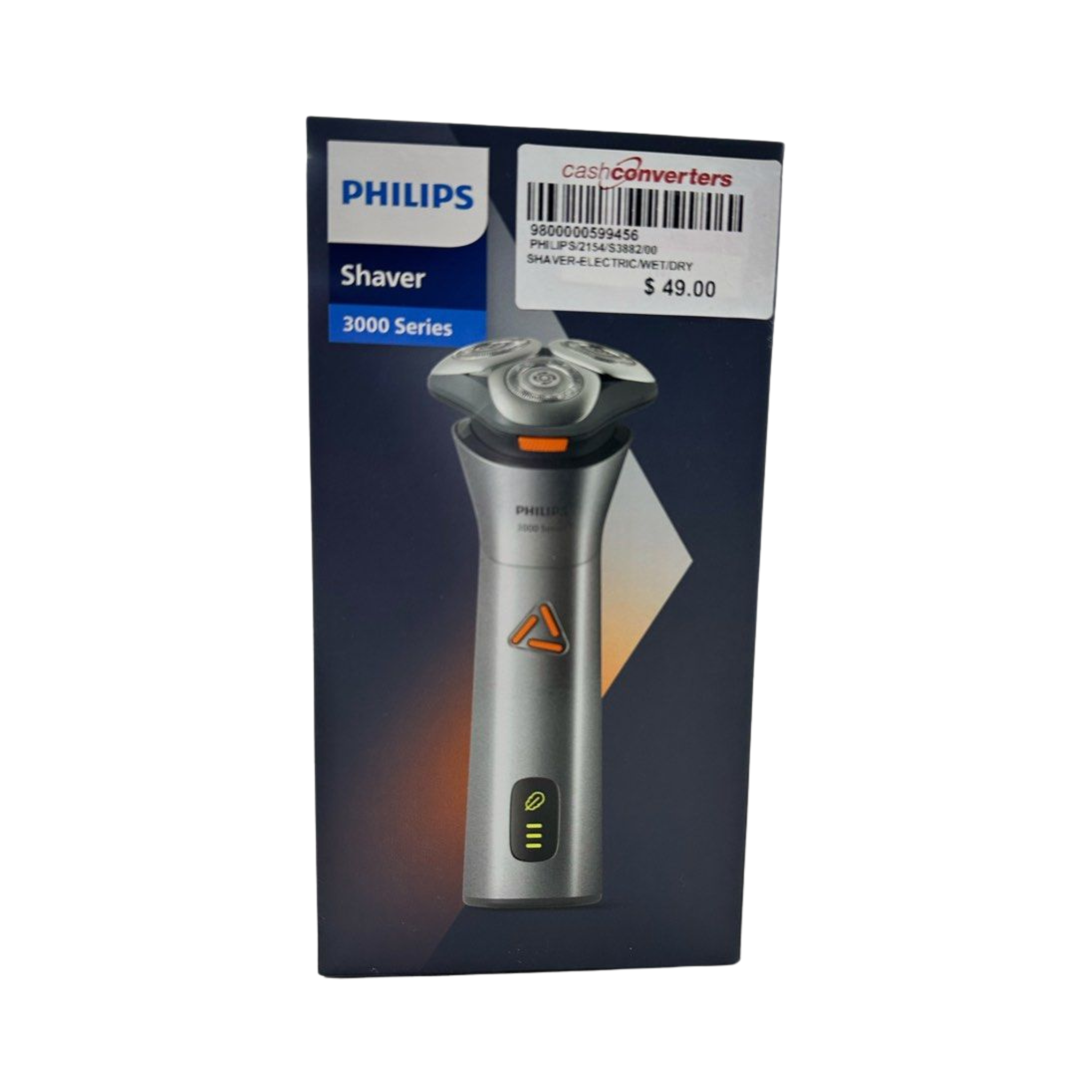 Philips S3882/00 3000 Series Wet & Dry Electric Shaver with Power Cut Blades