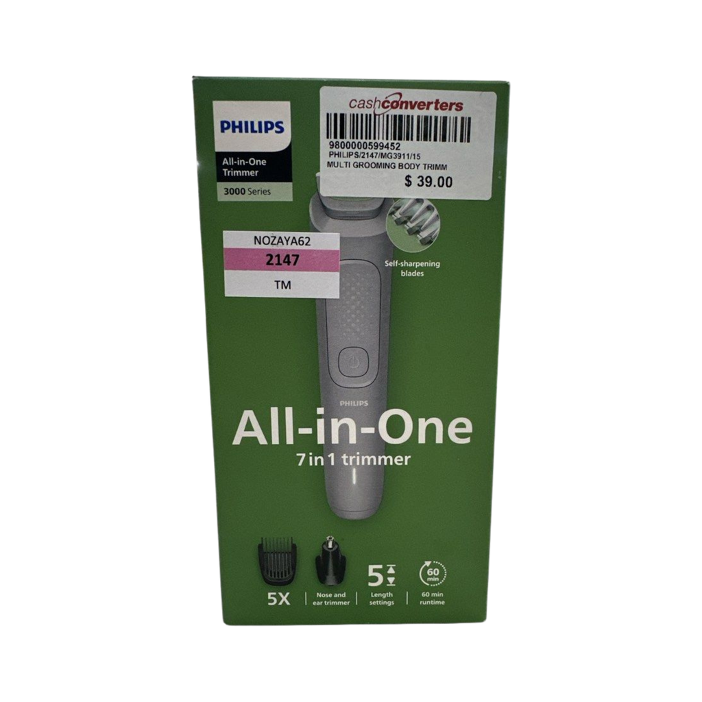 Philips MG3911/15 All-in-One 3000 Series Multi-Grooming Body Trimmer