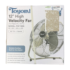 Toyomi POF 1255 High Velocity Air Circulator Fan, 12" Silver