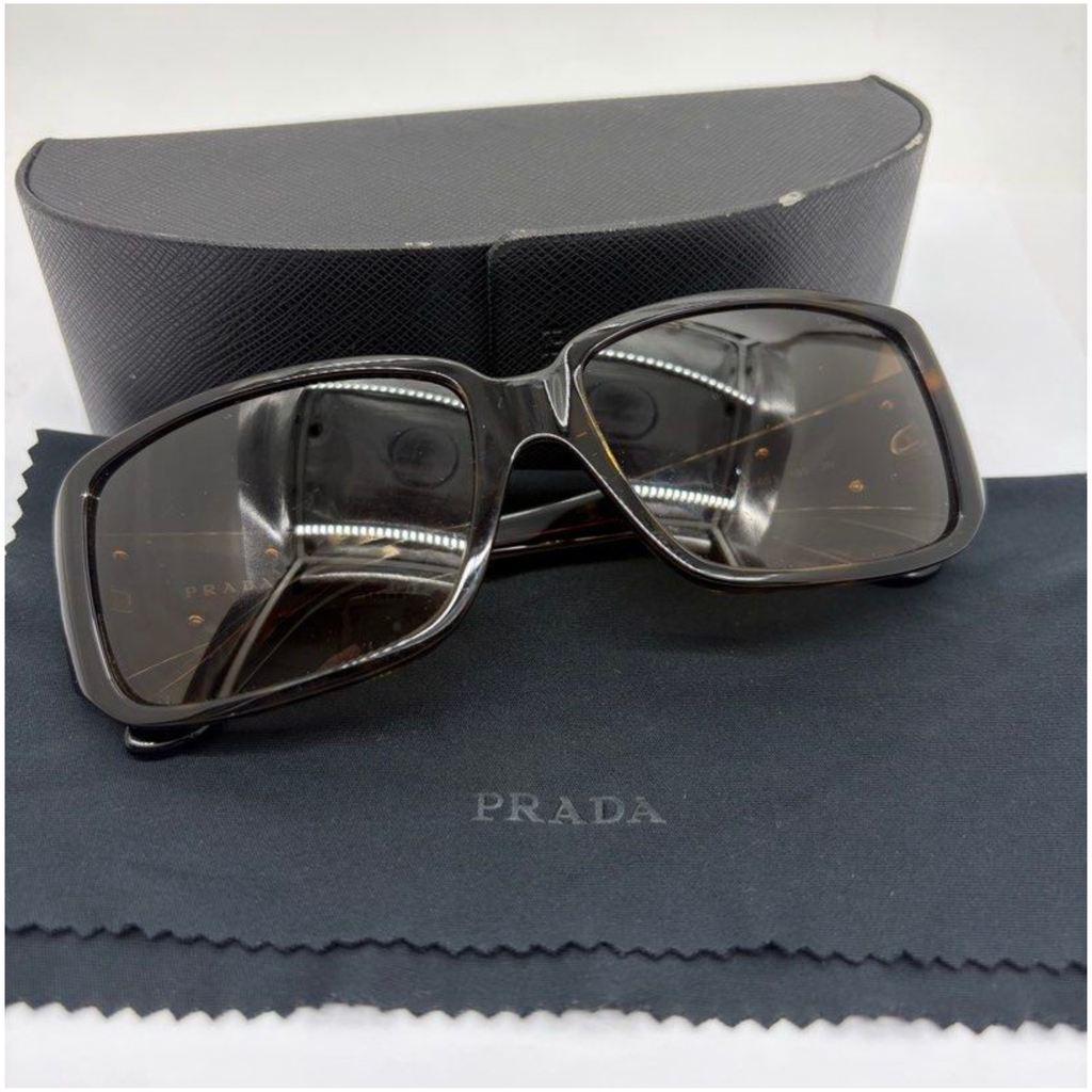 Prada SRP16L Rectangular Sunglasses, Tortoise Shell