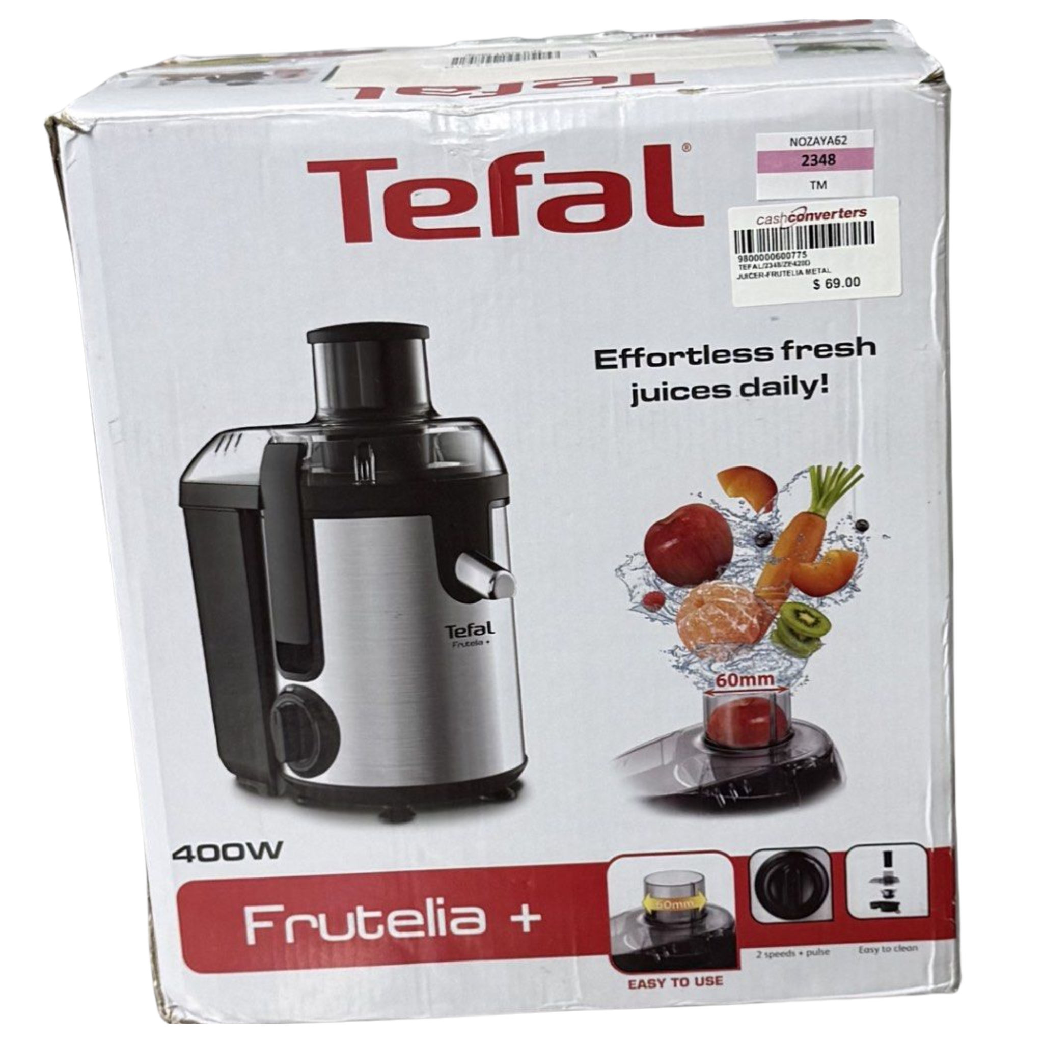 Tefal Frutelia Metal Juicer ZE420D