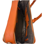 Picard Men’s Leather Briefcase with Sling, Orange