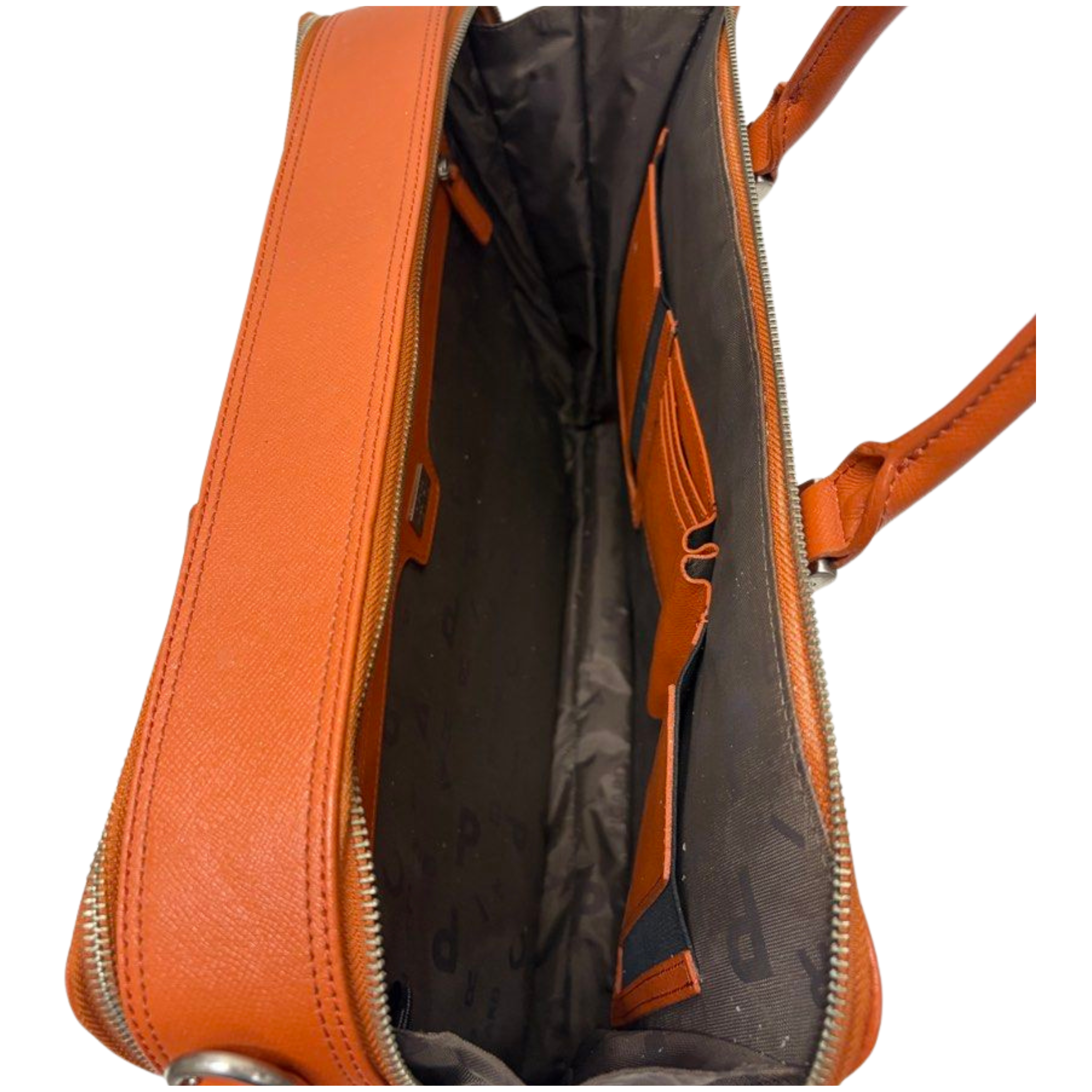 Picard Men’s Leather Briefcase with Sling, Orange