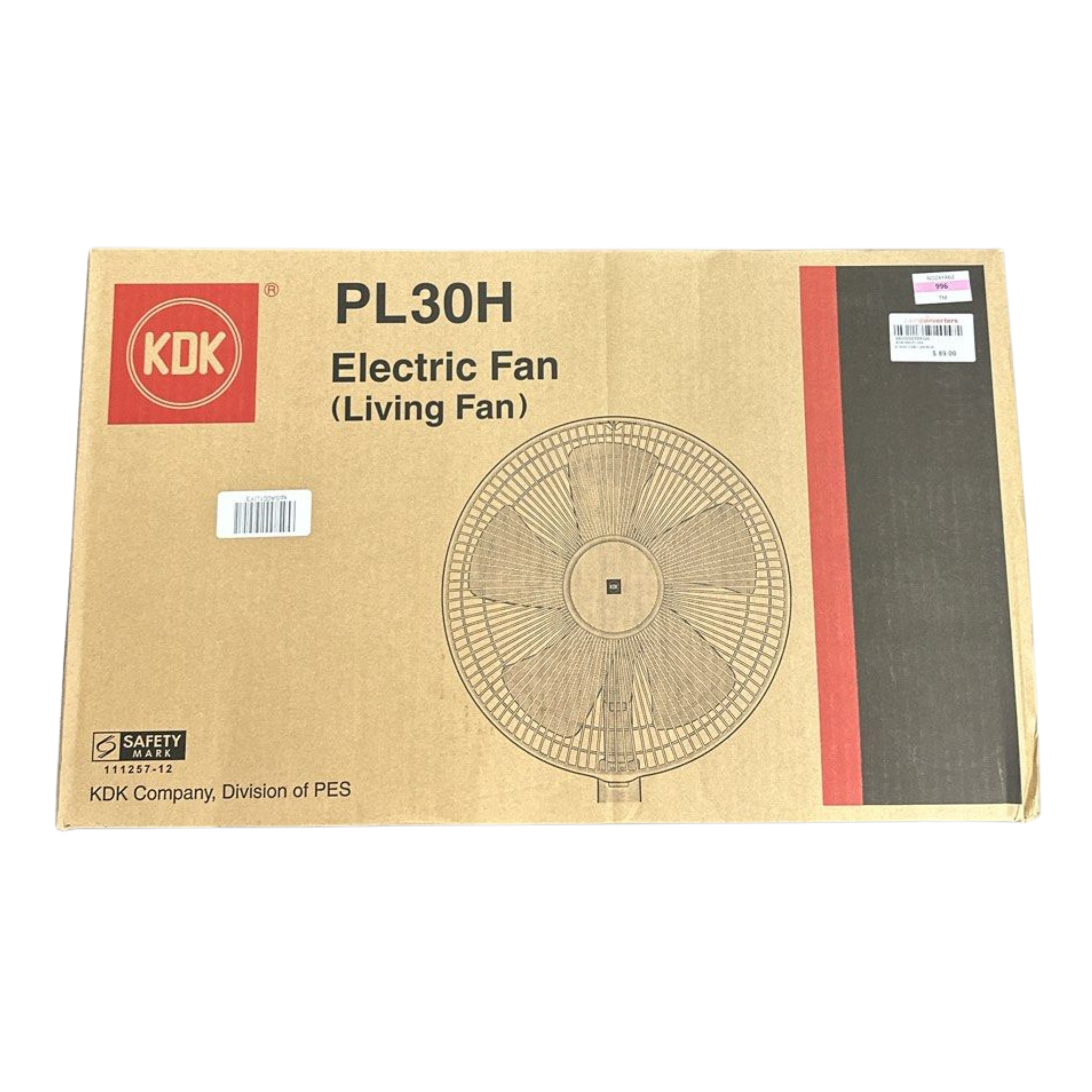 KDK PL30H Living Fan with 30cm Plastic Blade