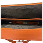 Picard Men’s Leather Briefcase with Sling, Orange