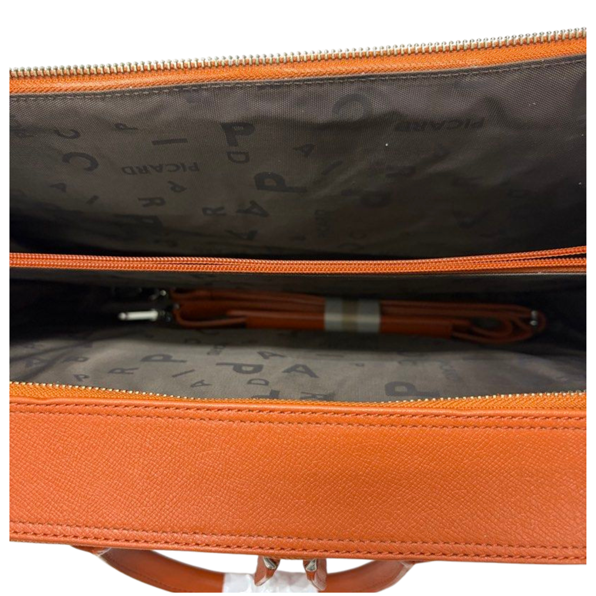 Picard Men’s Leather Briefcase with Sling, Orange