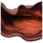Salvatore Ferragamo Burgundy Leather Hobo Bag