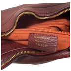 Salvatore Ferragamo Burgundy Leather Hobo Bag
