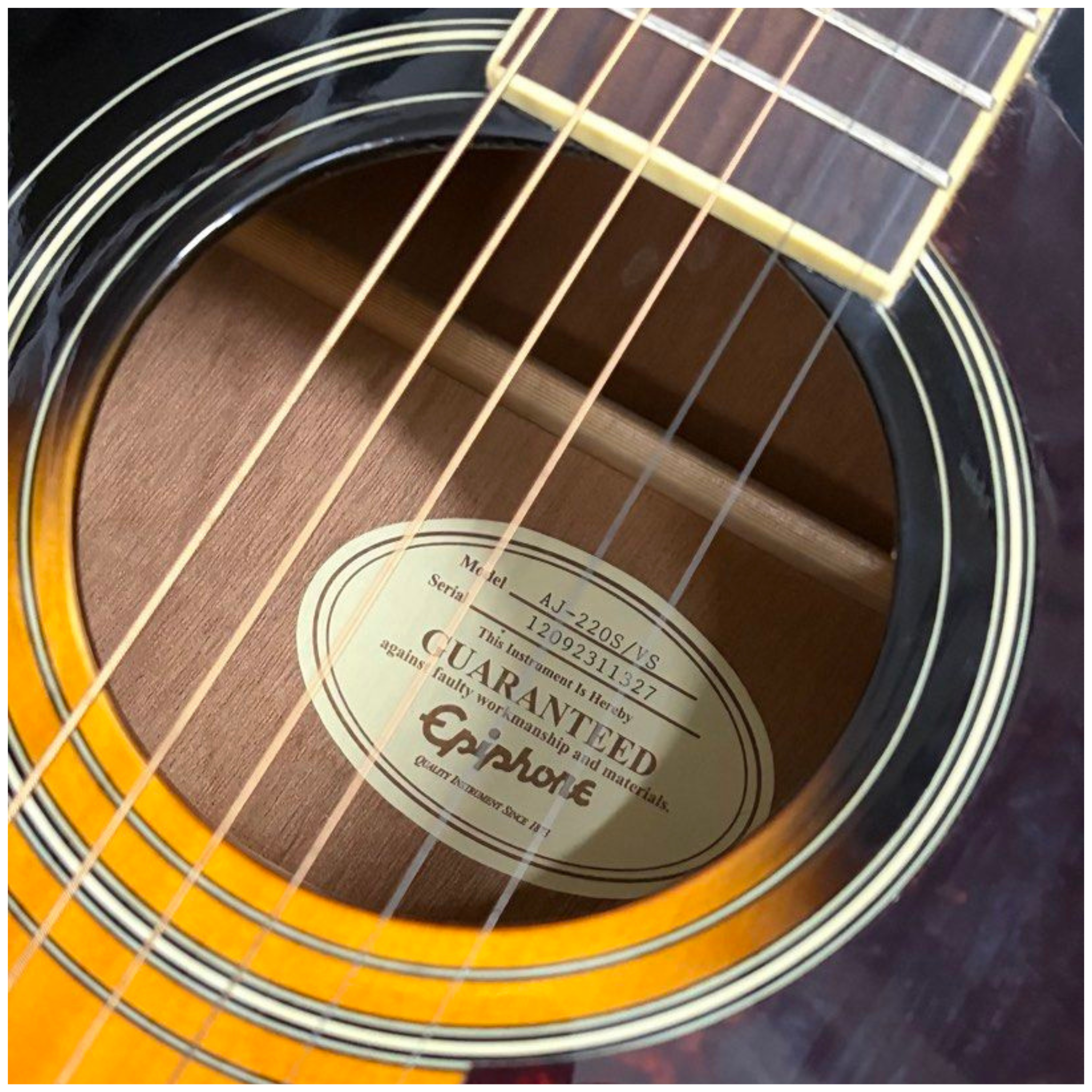 Epiphone AJ-220S/VS Vintage Sunburst Acoustic Guitar