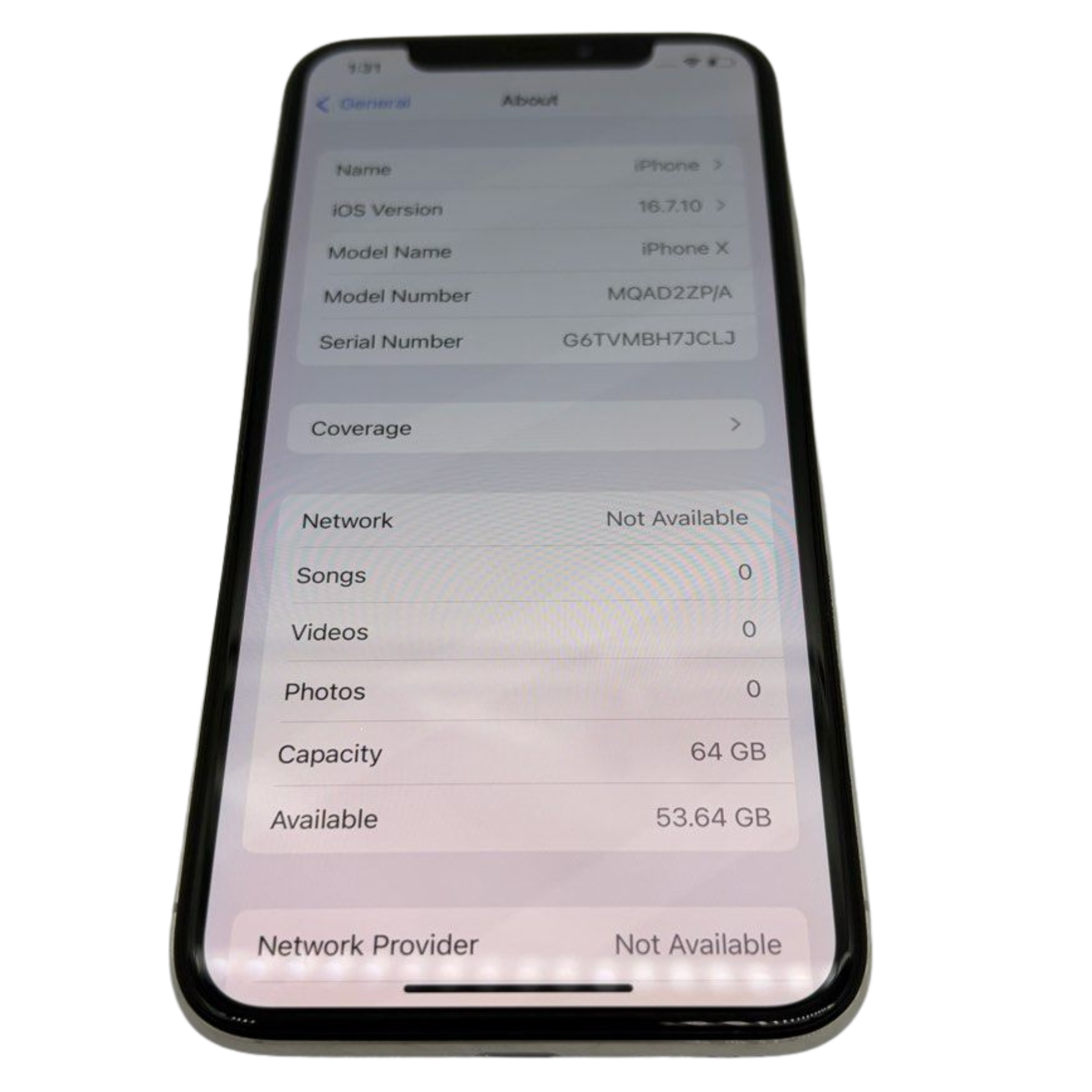 Apple iPhone X 64GB Silver