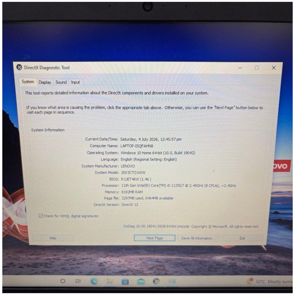 Lenovo L15 ThinkPad i5-11357G 2.4GHz 8GB Ram 512GB SSD Win 10 15.6” Laptop