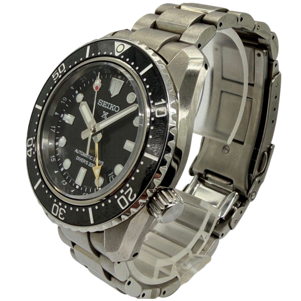 Seiko Prospex SPB383J1 42mm GMT Automatic Black Dial Watch