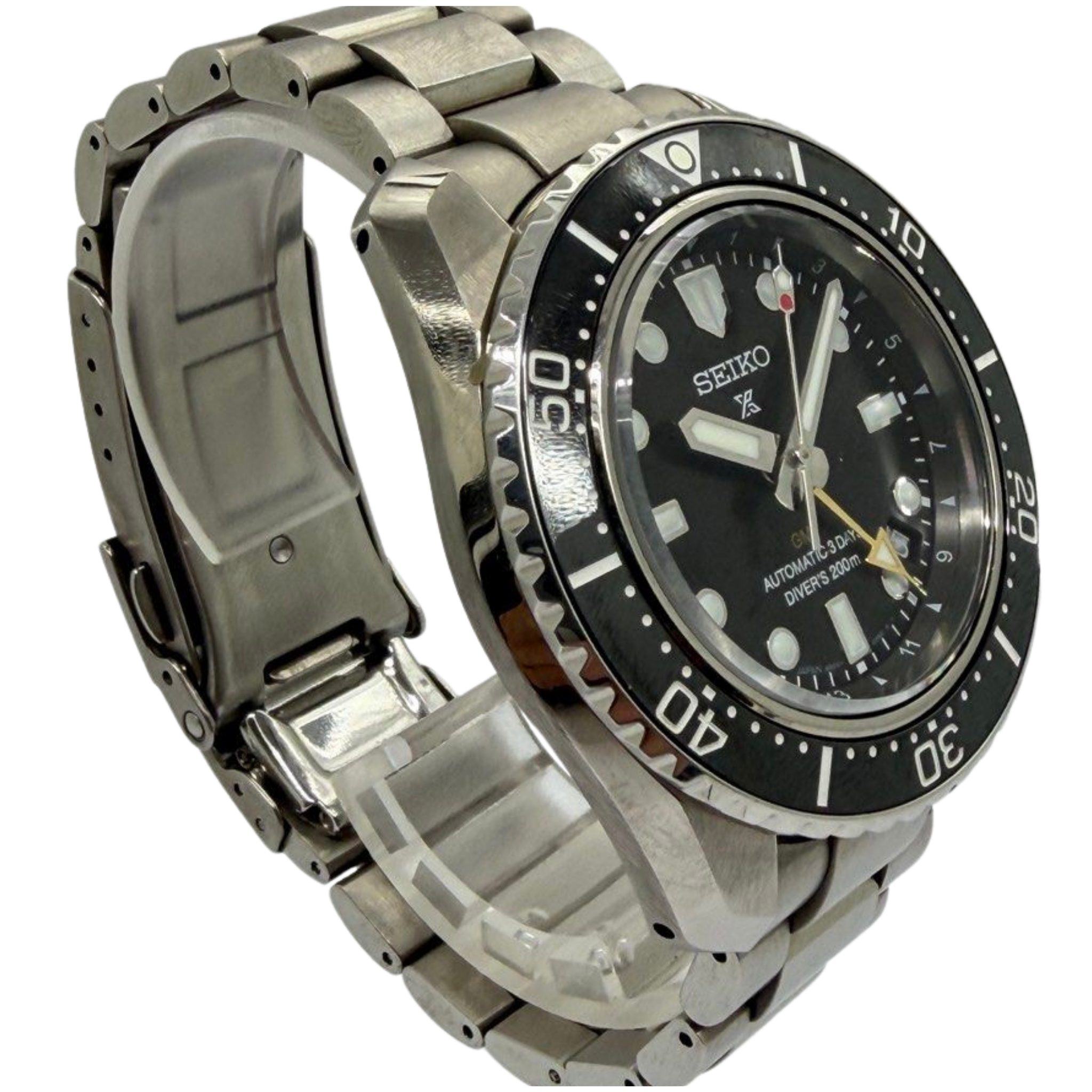 Seiko Prospex SPB383J1 42mm GMT Automatic Black Dial Watch