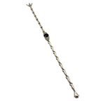 PT900 Natural Blue Sapphire & Diamond Bracelet