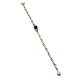 PT900 Natural Blue Sapphire & Diamond Bracelet