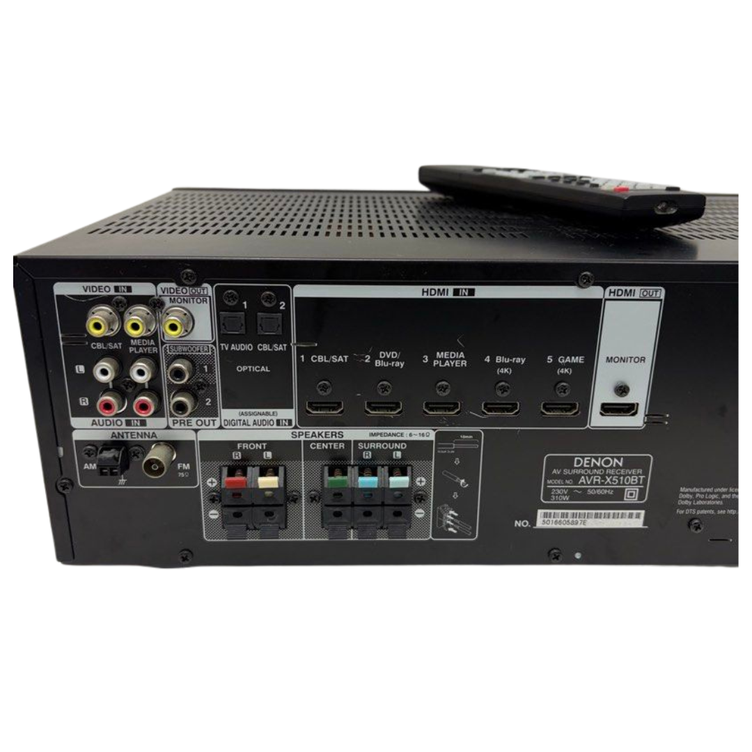 Denon AVR-X510BT AV Receiver HDMI Amplifier