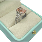 18K White Gold Lab-Grown Fancy Pink Diamond Ring