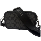 Coach Wyatt Crossbody Bag in Signature Canvas, Charcoal Black CM109