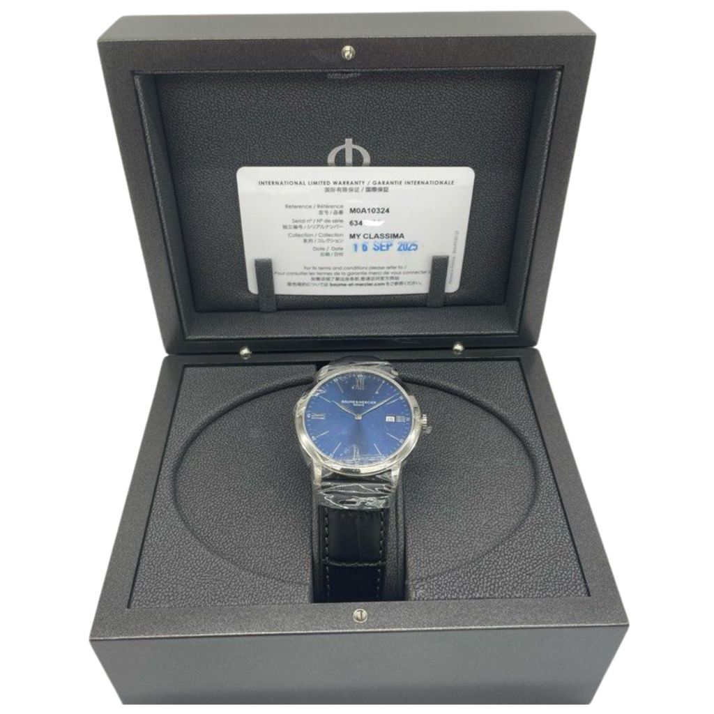 Baume & Mercier Classima MOA10324 40mm Quartz Blue Dial Watch