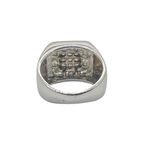 18K White Gold Natural Diamond Men’s Ring