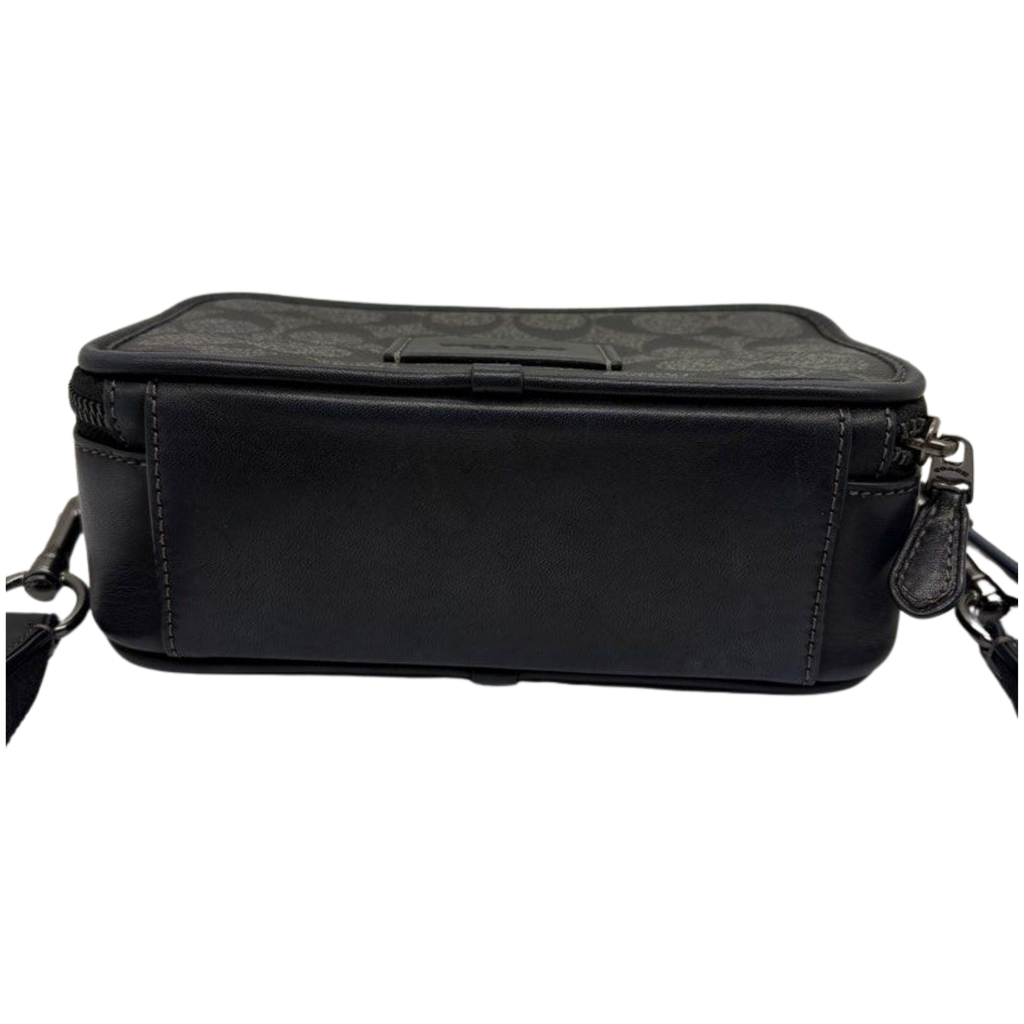 Coach Wyatt Crossbody Bag in Signature Canvas, Charcoal Black CM109