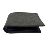 Coach Men Bi-Fold Wallet in Signature Canvas, Black