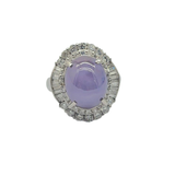 PT900 Natural Blue Star Sapphire & Diamond Ladies Ring