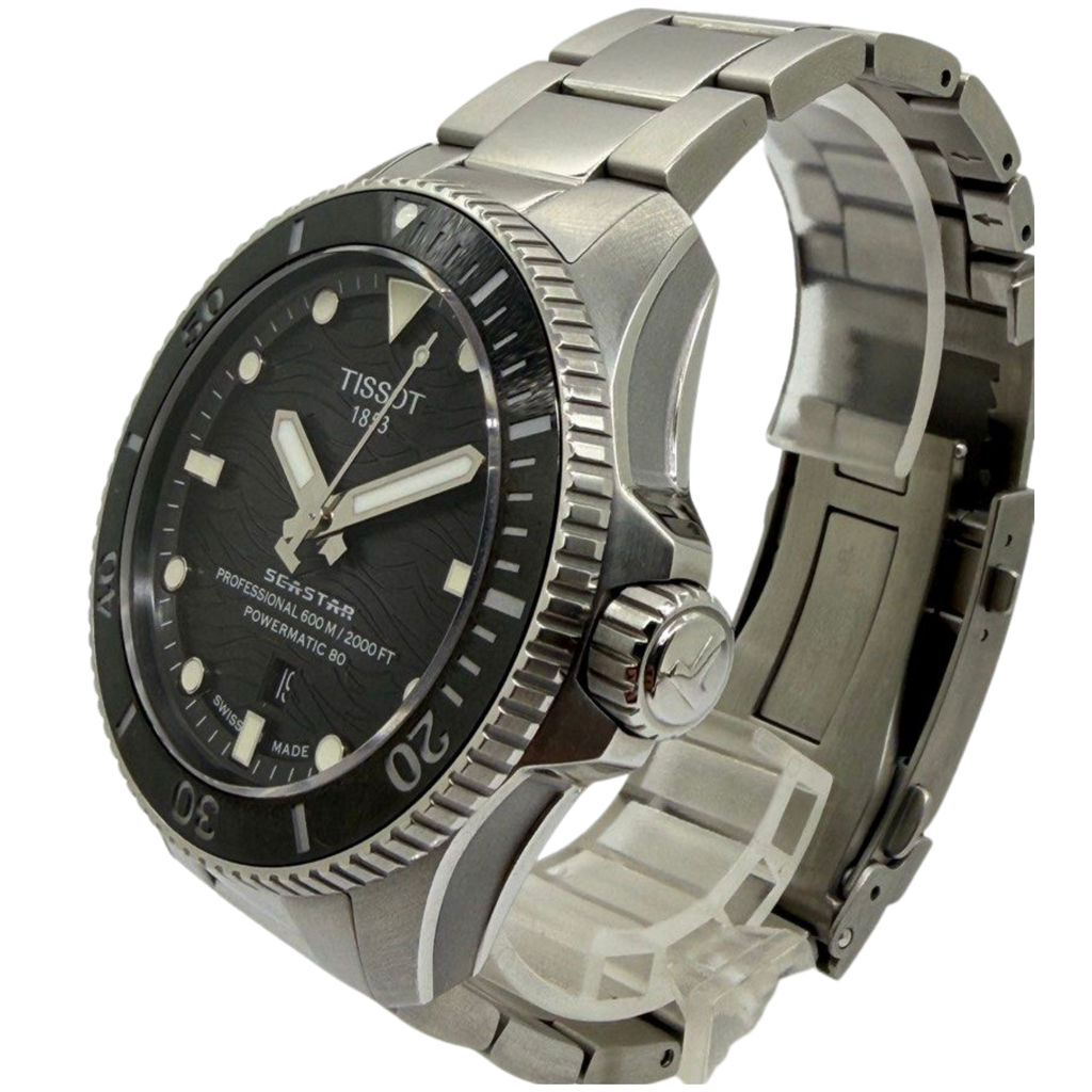 Tissot Seastar 2000 44mm Automatic Black Dial Steel Watch