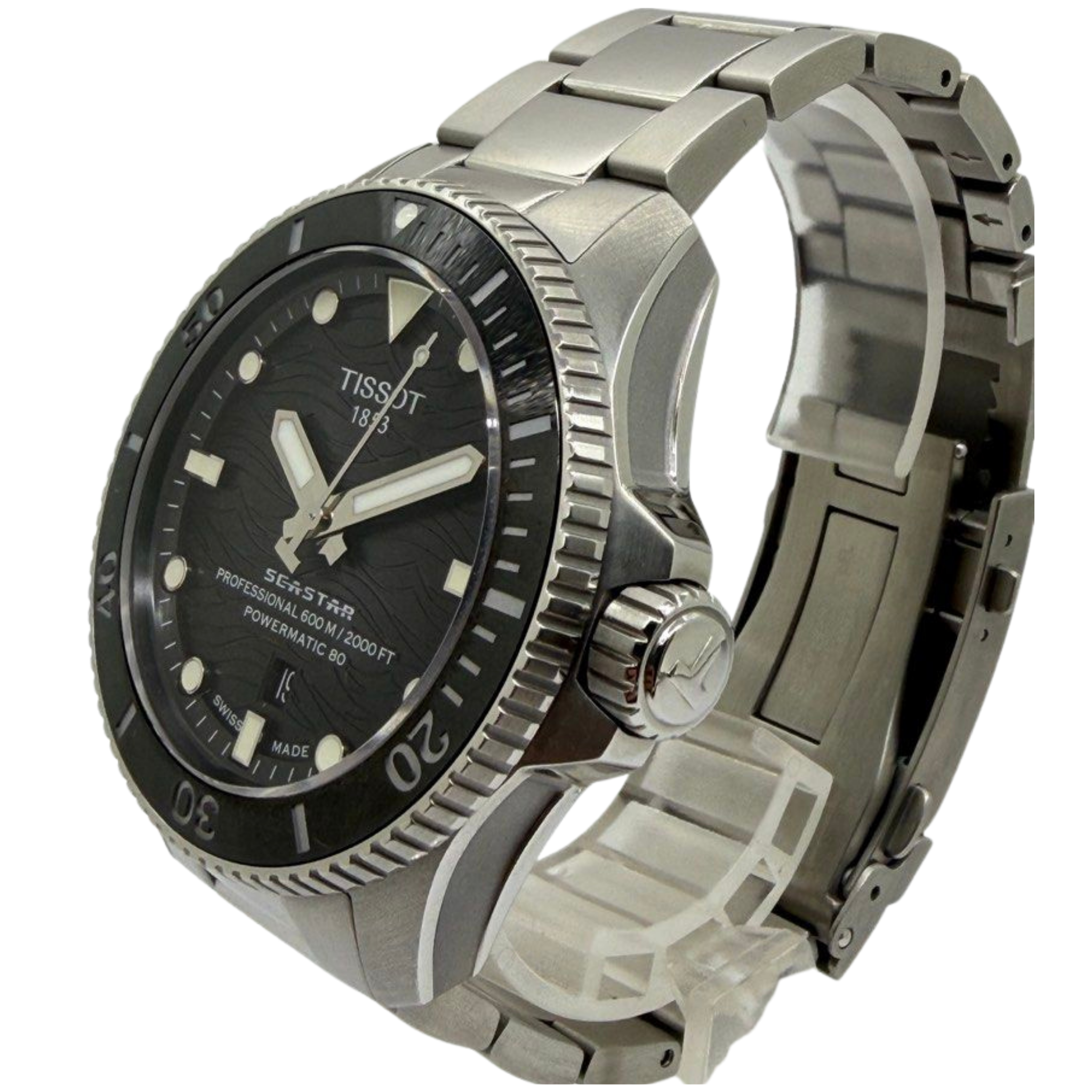 Tissot Seastar 2000 44mm Automatic Black Dial Steel Watch