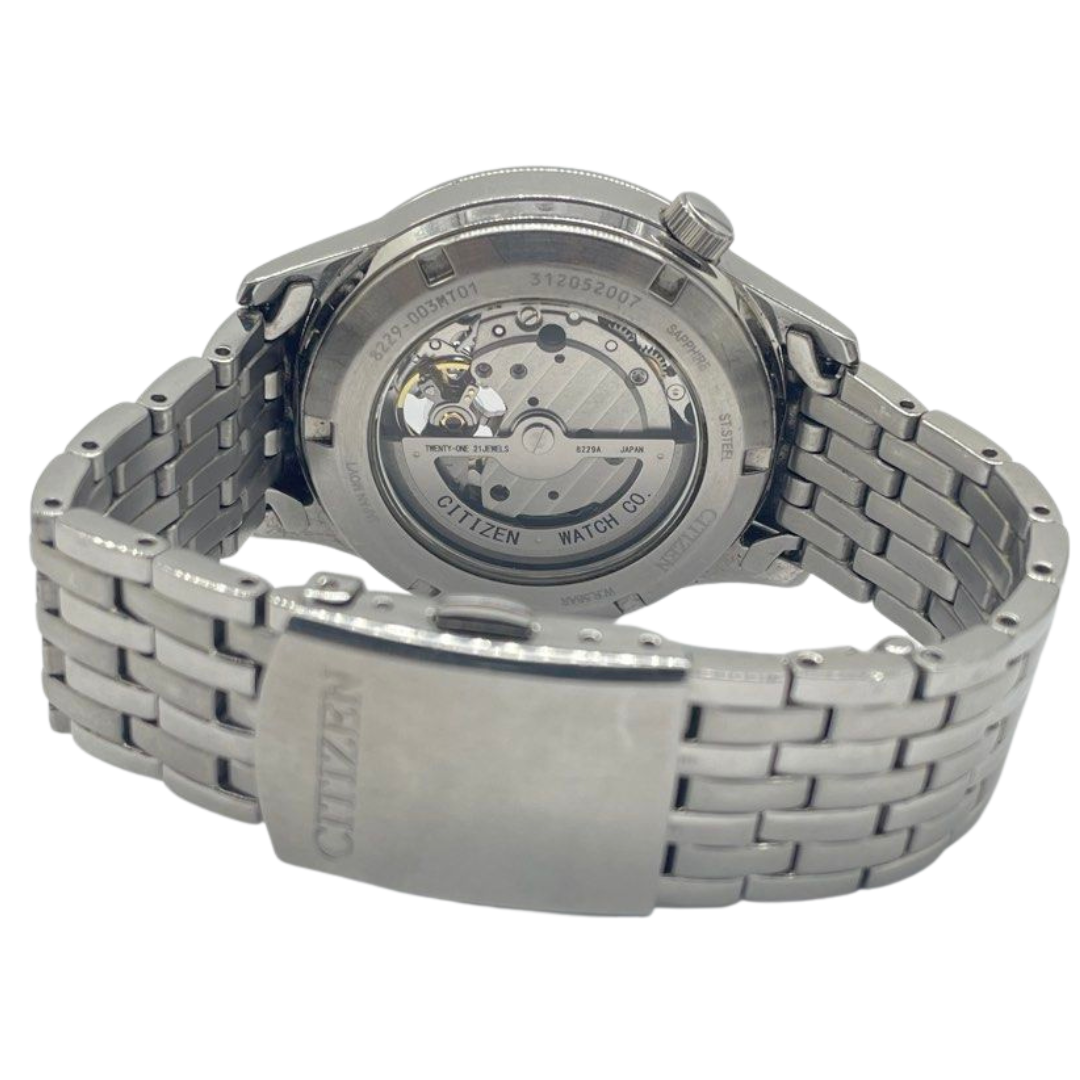 Citizen Open Heart 40mm Automatic Blue Dial Steel Watch NH9130-84L