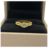 750 Yellow Gold Natural Diamond Ring