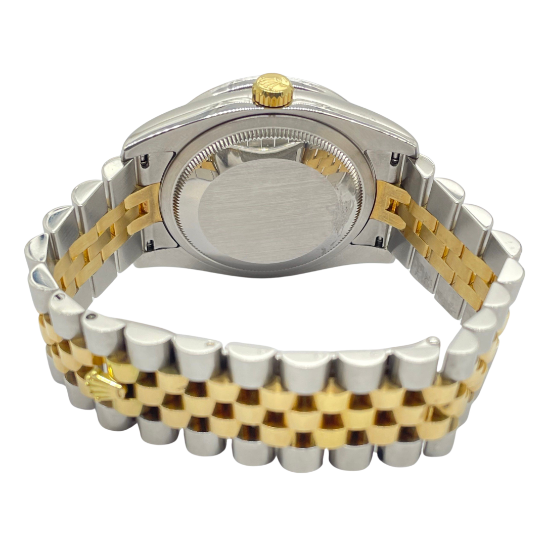 Rolex Datejust 116233 36mm Half Gold Diamond Bezel and Index Gold Dial Automatic Watch