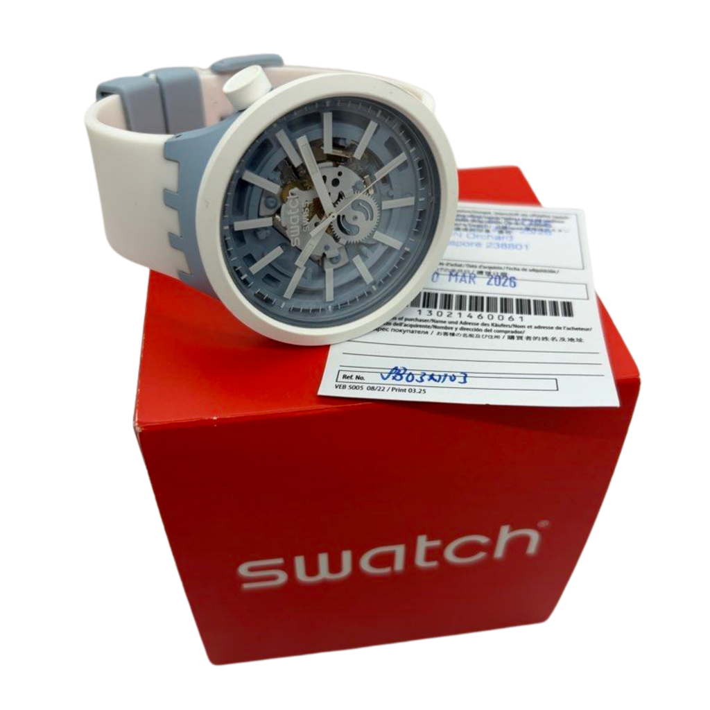 Swatch SB03N103 Whice Bioceramic 47mm Quartz Watch