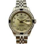 Rolex Datejust 69174 26mm Automatic Silver Diamond Dial Watch