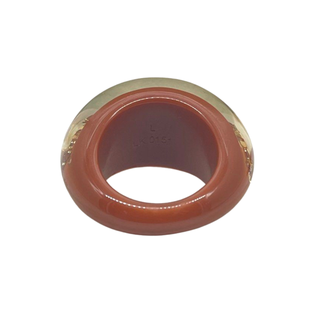 Louis Vuitton PVC Bague Inclusion Brown Ring, Size 17