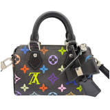 Louis Vuitton X Takashi Murakami Nano Speedy Bag In Multicolored Monogram Coated Canvas With Silver-Toned Hardware