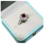 PT900 Un-Heat Natural Ruby & Diamond Ring (GIA Cert)