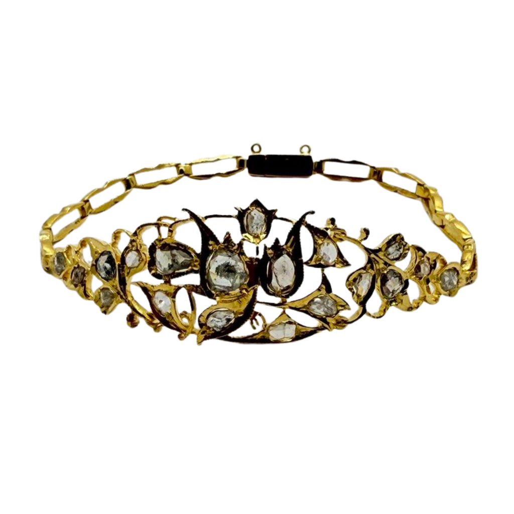 Yellow Gold Peranakan Intan Bracelet