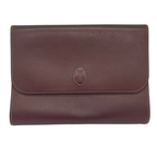 Cartier Must De Cartier Burgundy Leather Clutch Bag