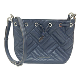 Michael Kors Peyton Bucket Blue Leather Shoulder Bag