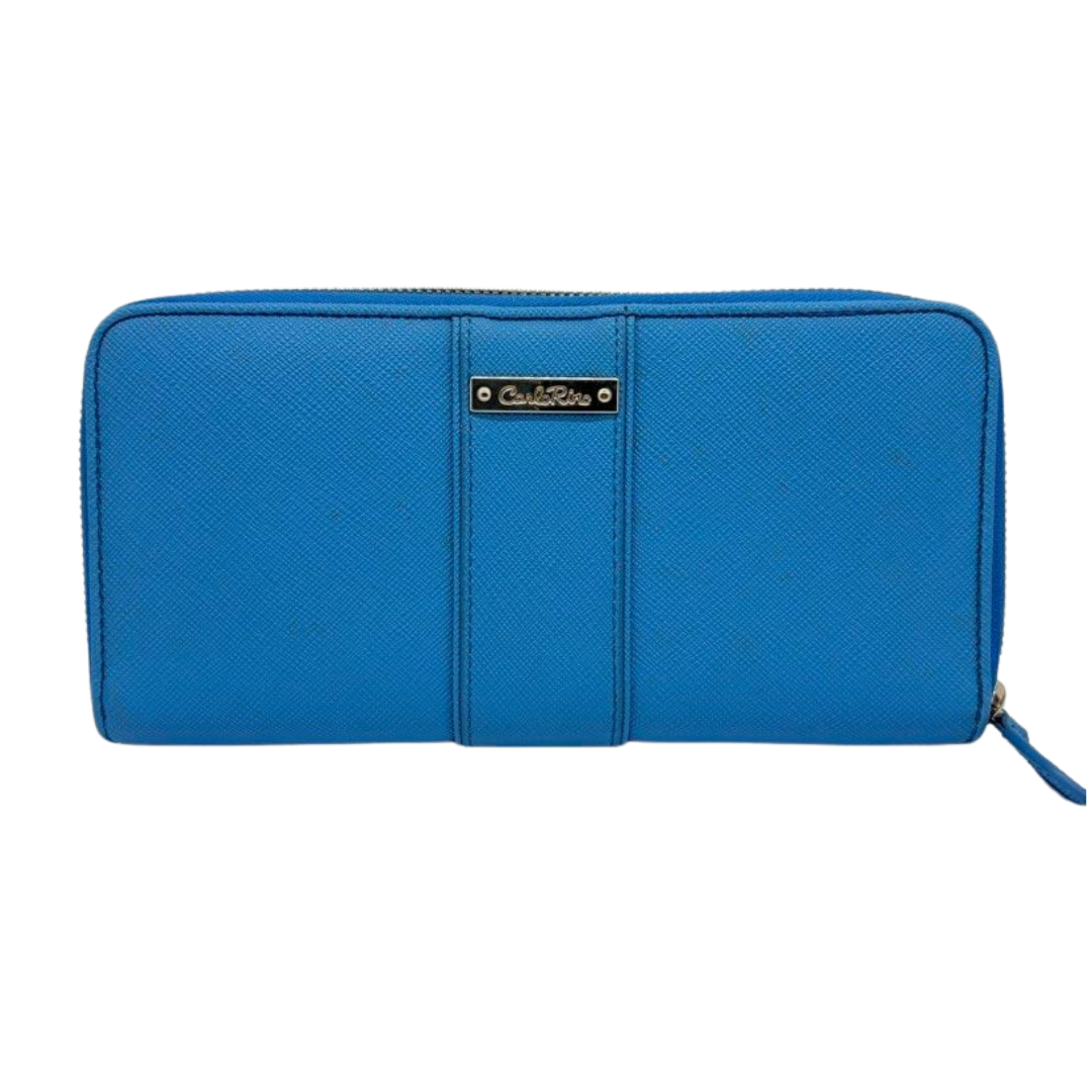 Carlo Rino Zip-Around Wallet, Blue Main image