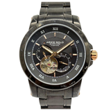 Aries Gold Infinum Forza Black 42mm Open Heart Automatic Watch G9001 BK-BK